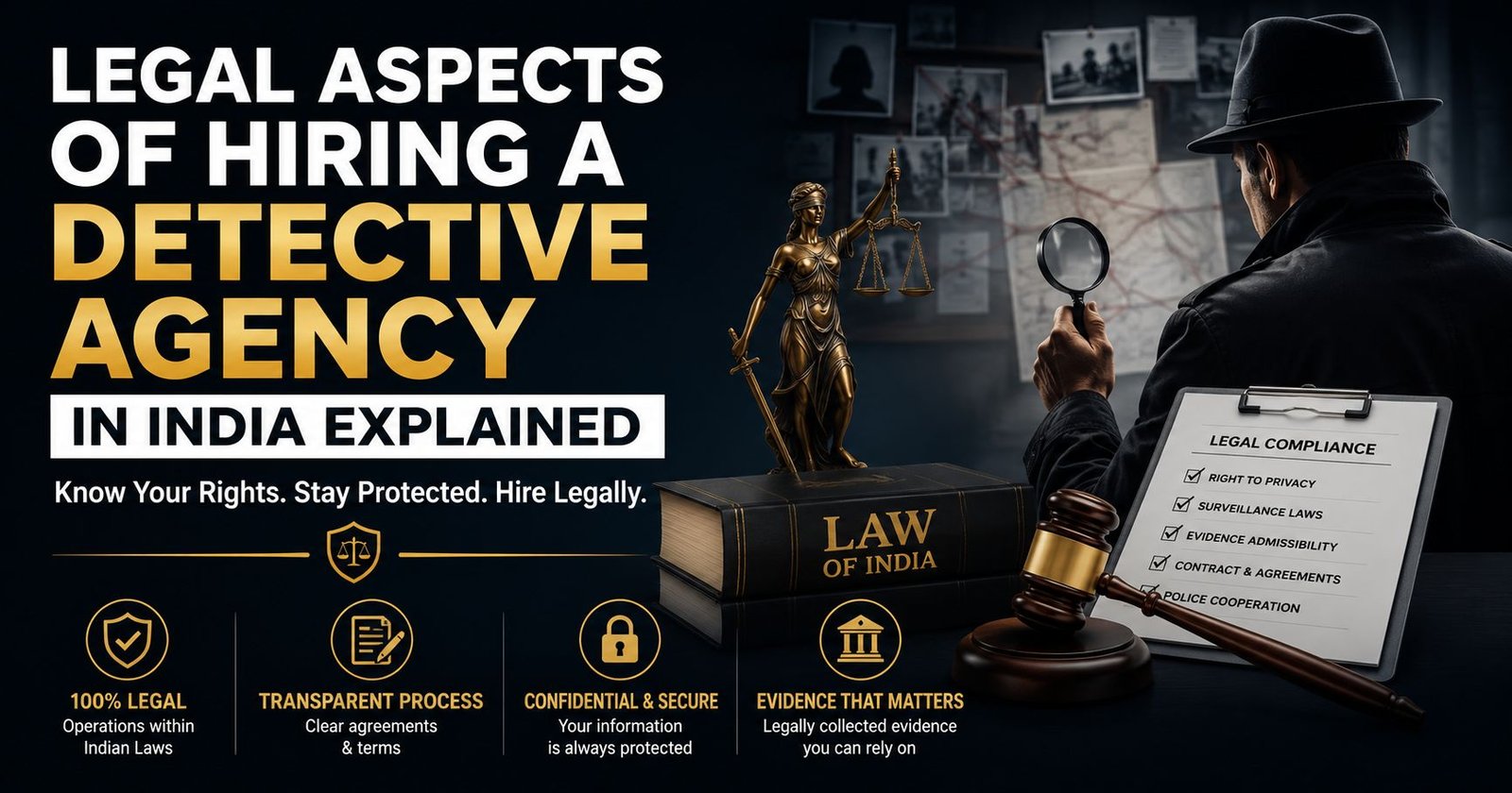 Legal Aspects of Hiring A Detective Agency in India Explained