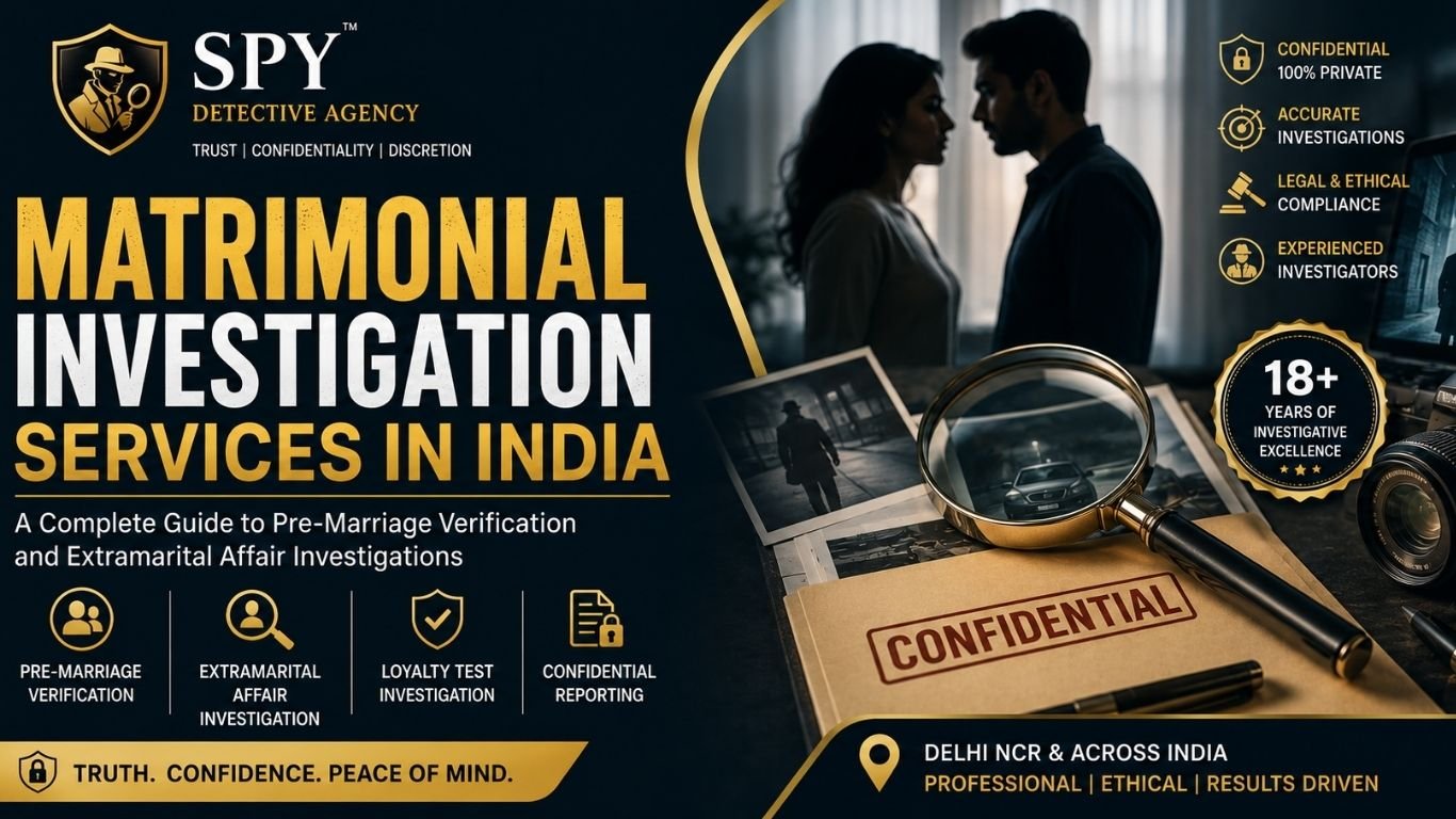 Matrimonial investigation services in India for pre marriage verification, background check, and extramarital affair detection