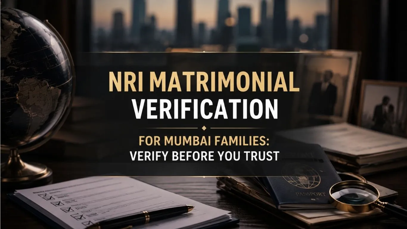 NRI matrimonial verification in Mumbai with background checks for overseas marriage proposals and family due diligence